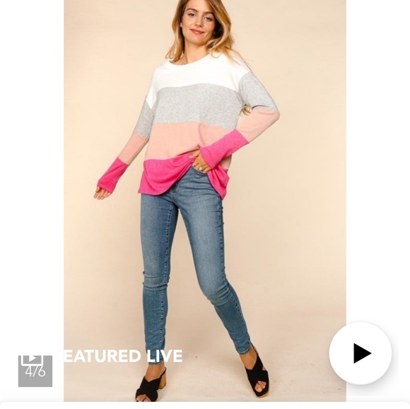 Haptics hacci Color Block Sweater - Picture 7 of 8